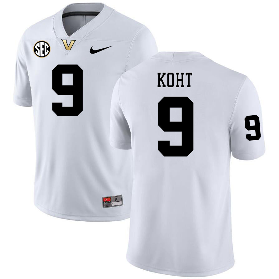 Keanu Koht Jersey, Vanderbilt Commodores #9 Keanu Koht Football Jersey, Uniforms-White Keanu Koht Jersey, Vanderbilt Commodores #9 Keanu Koht Football Jersey, Uniforms-White